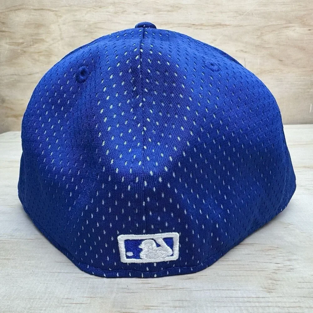 NEW Los Angeles Dodgers New Era 59Fifty Mesh Fitted Cap Hat Blue sz 7 1/8